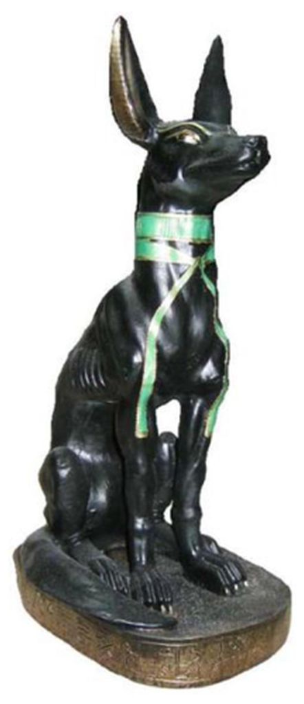 Ägyptische Figur Schakal Anubis aus Kunststoff, Groß god of death Höhe 40 cm Neu