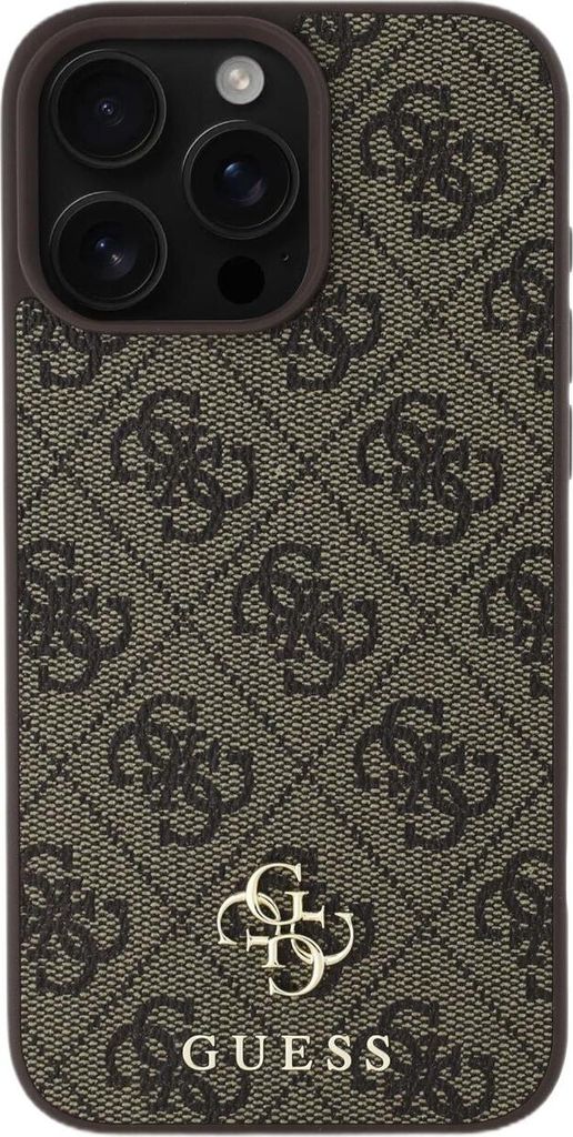 Guess GUHMP16XP4SM4MW iPhone 16 Pro Max 6,9" braun/braun Hardcase 4G Small Classic MagSafe Schutzhülle