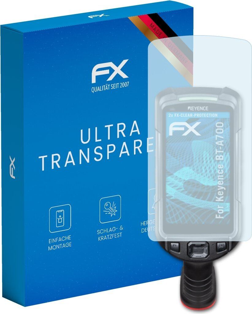 atFoliX FX-Clear 2x Schutzfolie kompatibel mit Keyence BT-A700 Displayschutzfolie