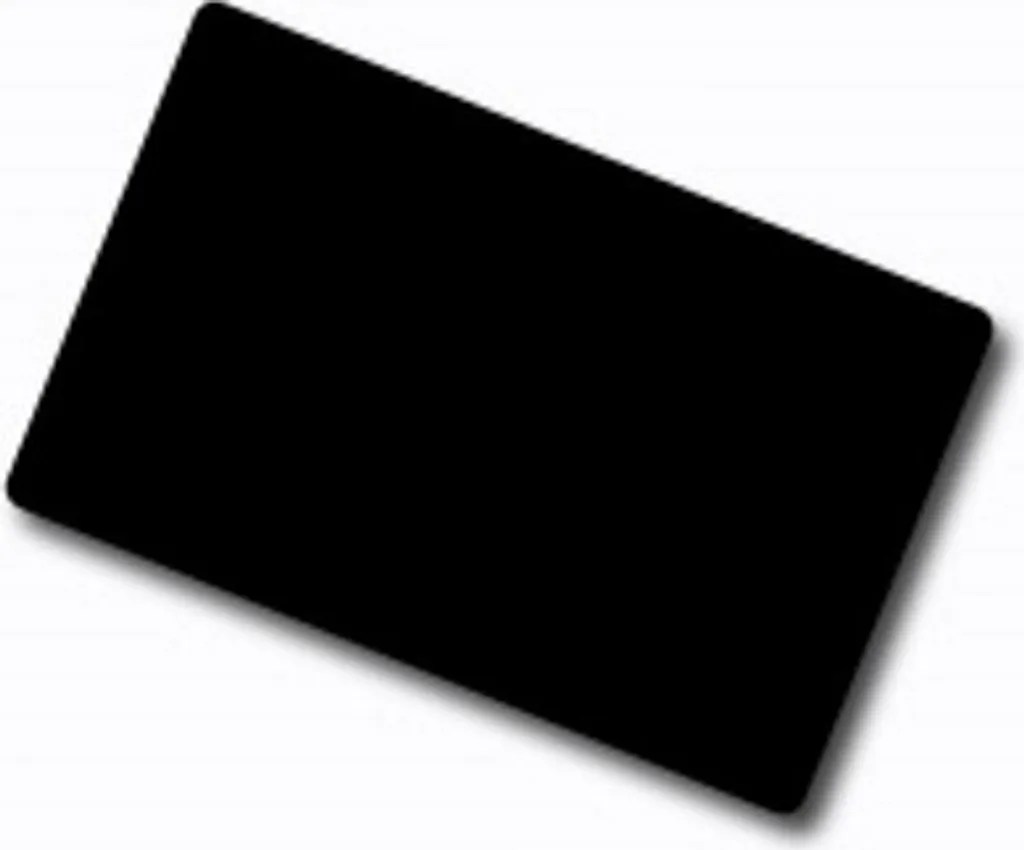 Carte plastique noire pour cartes de fidélité et badges d'identification