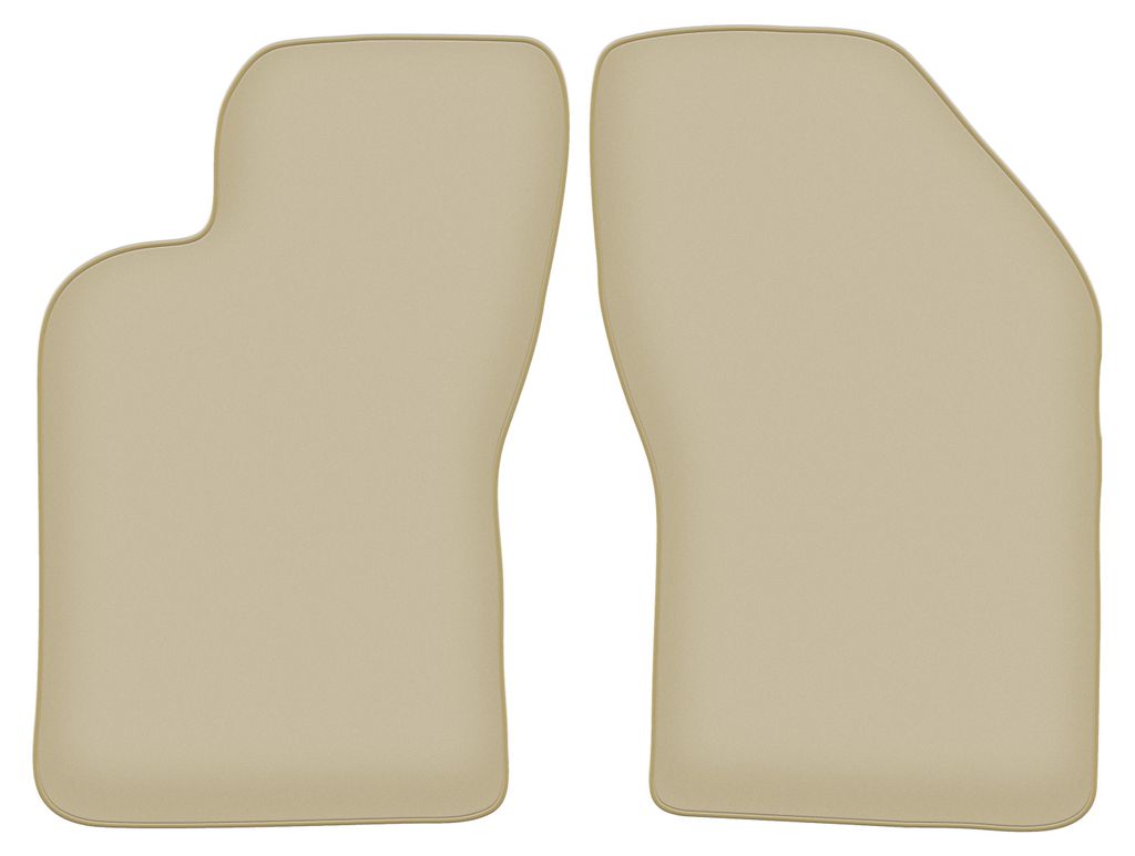 Velours-Fußmatten Vorne PREMIUM beige passend für Fiat Coupe I (1994-2000, Coupe) – mit Befestigungen – passgenau