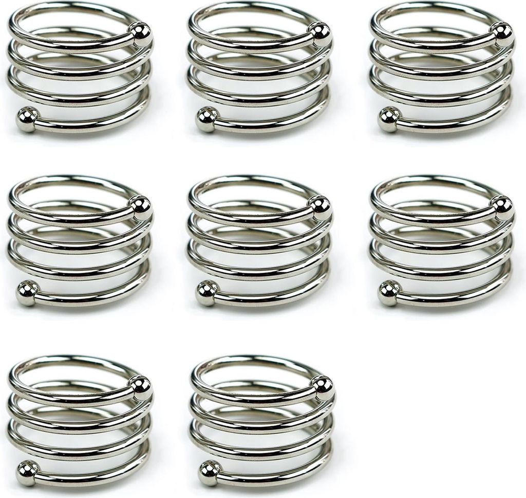 Stück Serviettenringe, runde Serviettenhalter aus Metall, Frühlingsdesign, wiederverwendbare Serviettenringe für Tischdekoration, Hochzeit, Aben...