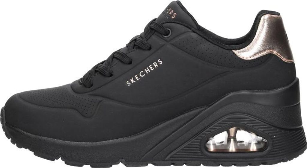 Skechers Uno Wedge -Hi Steps Sneakers Laag - Zwart - Maat 37