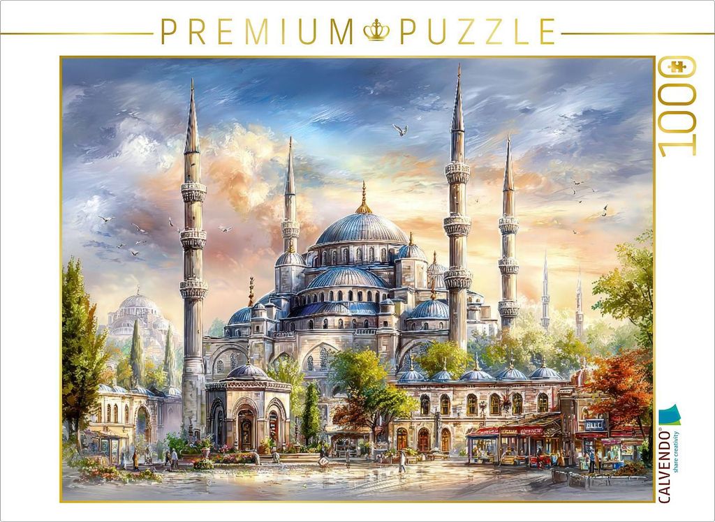 CALVENDO Puzzle Istanbul - Sultan Ahmed-Moschee | 1000 Teile Lege-Größe 64x48cm Foto-Puzzle für glückliche Stunden