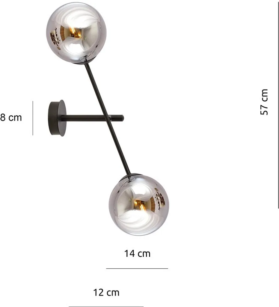 Applique Murale Compacte 2 Lampes E14 LINEAR K2 - Solution Gain de Place - 6