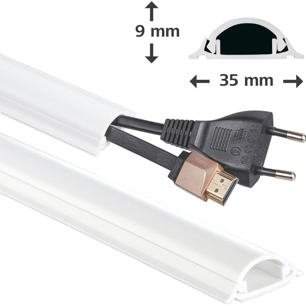 Goulotte en PVC Hama, semi-circulaire, 100/3/0,9 cm, Image du produit 