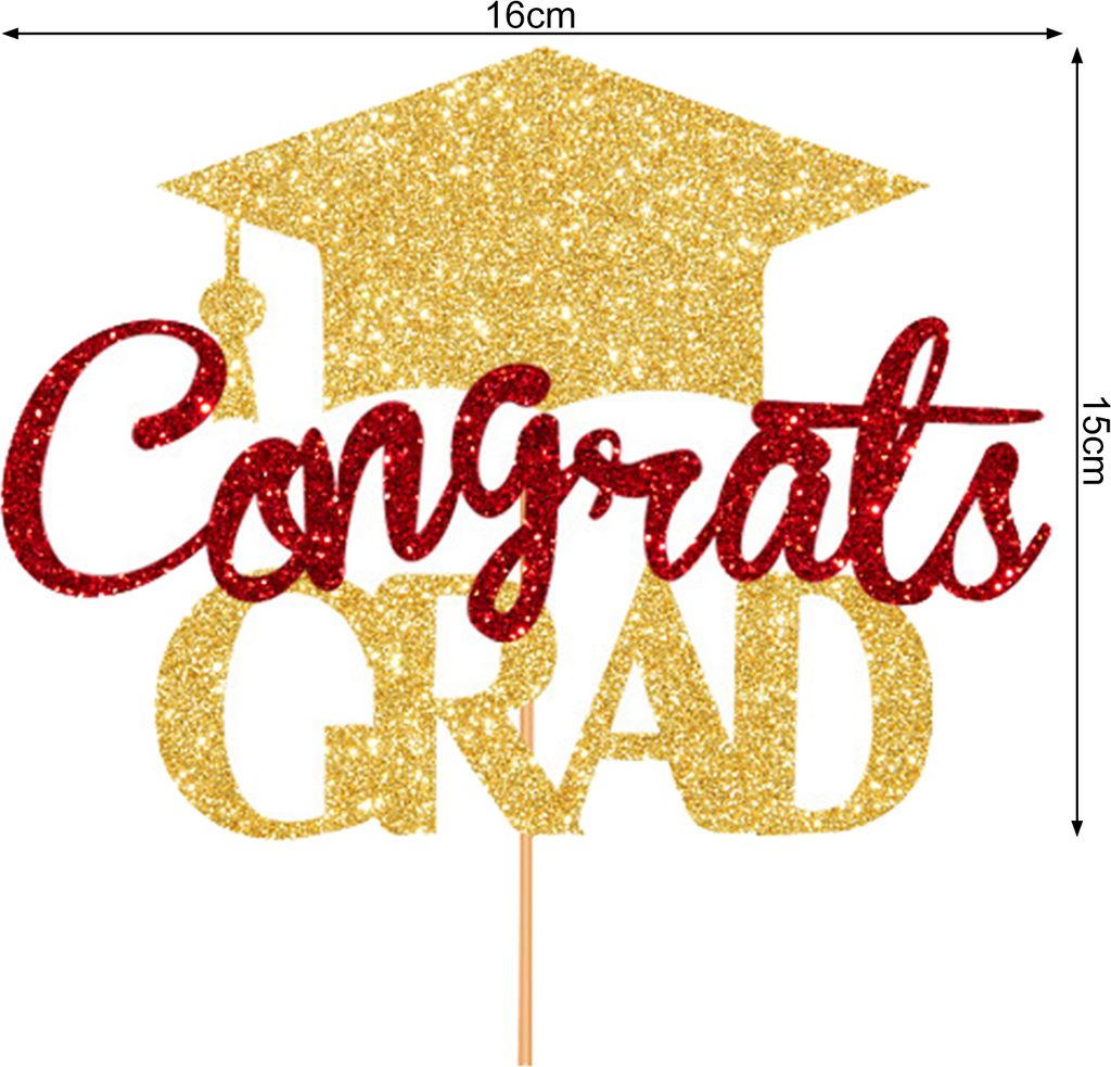 Herzlichen Glückwunsch zum Abschluss 2024, Tortenaufsatz, Graduierung, Saison, Geburtstag, Kucheneinsatz, Congrats Grad, Party-Dekoration, Zubehör