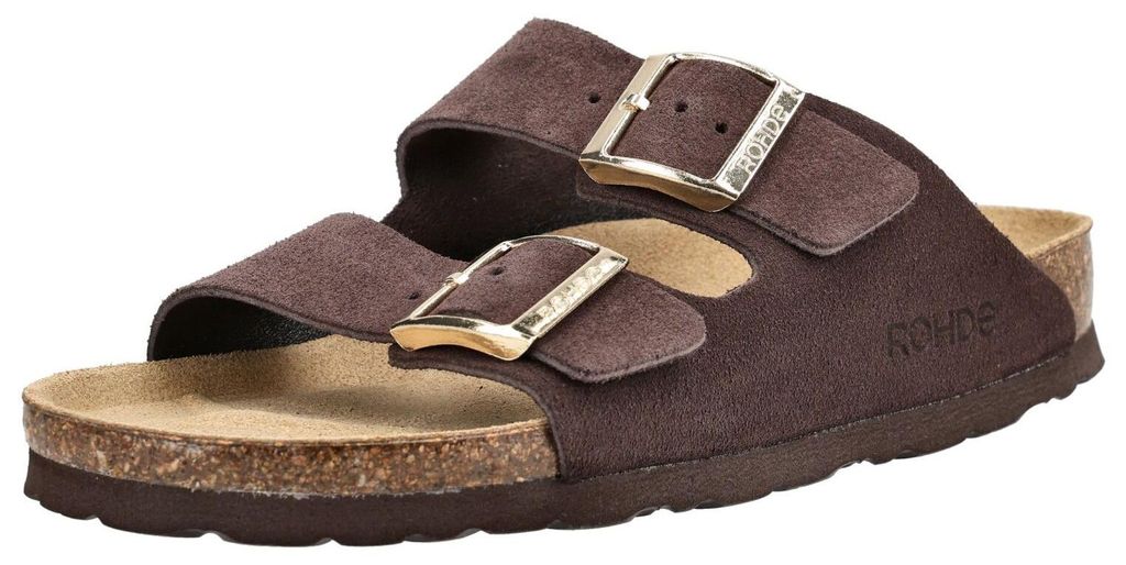 Rohde Pantoletten Pantoletten Veloursleder