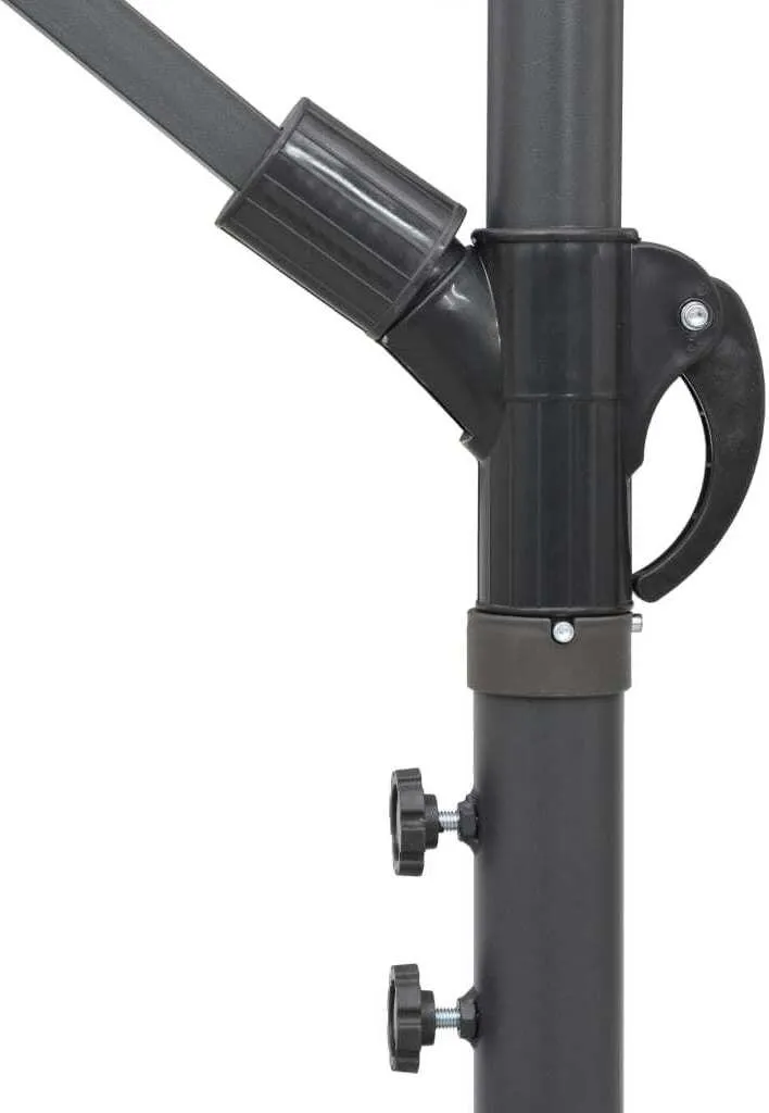Parasol droit 3 mètres taupe avec mât en aluminium par The Living Store