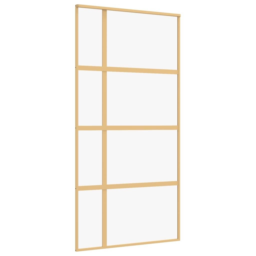 Schiebetür Golden 102,5x205 cm ESG-Klarglas und Aluminium