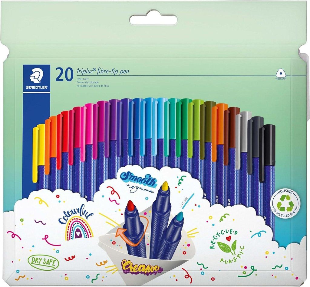 STAEDTLER Fasermaler triplus color rPP 20St