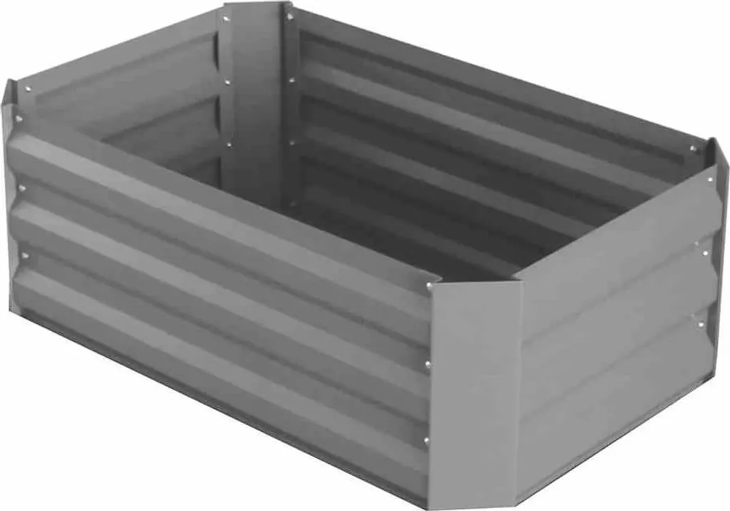 Parterre surélevé sans fond 120 x 90 x 30 cm gris 557075 pour jardinage