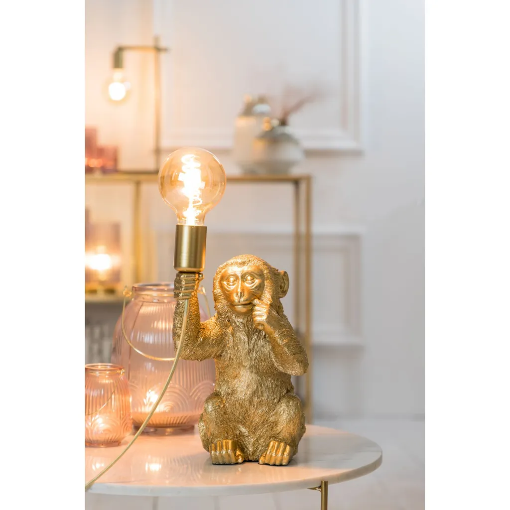 Lampe de table Monkey Or Light & Living 1851685 en plastique E27