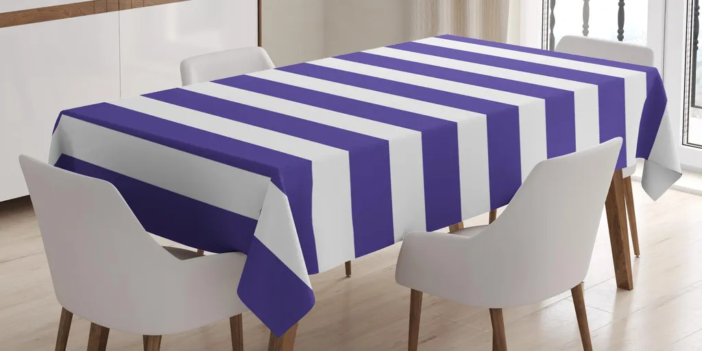 Tovaglia Design ABAKUHAUS 140x200 Stile Marinaro Navy e Viola
