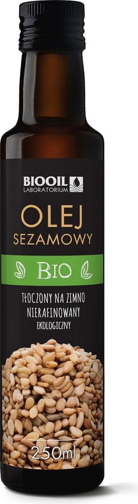 OLEJ SEZAMOWY TŁOCZONY NA ZIMNO BIO 250 ml - BIOOIL