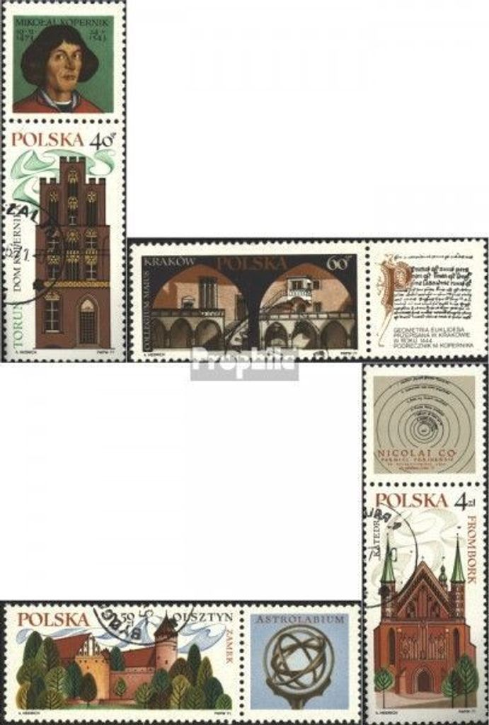 Briefmarken Polen 1971 Mi 2088-2091 mit Zierfeld (kompl.Ausg.) gestempelt Fremdenverkehr