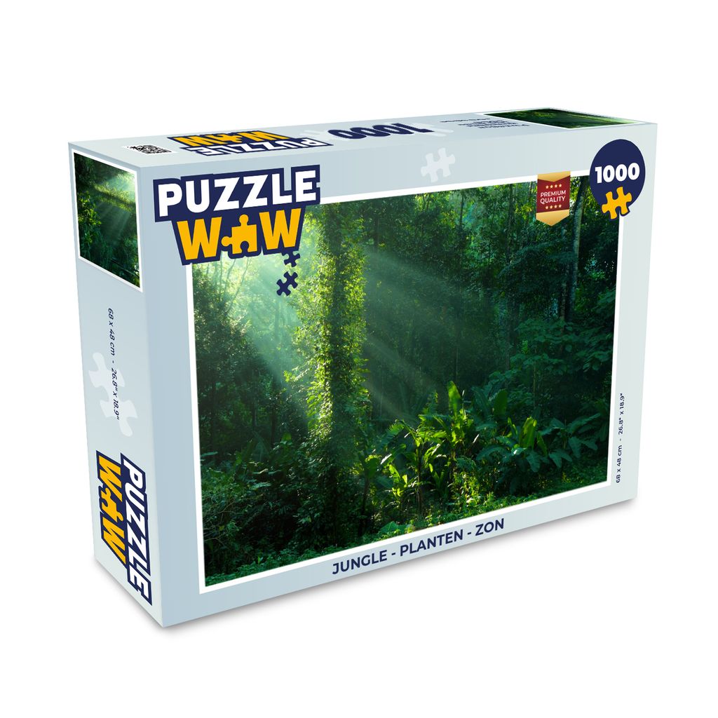 Puzzle 1000 Teile - Regenwald und Sonnenstrahl Morgen