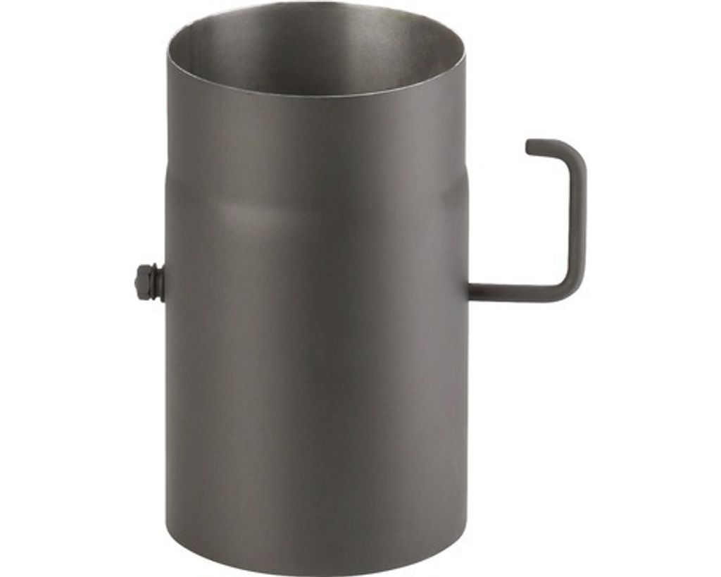 Kouřová roura s klapkou 130/250 mm silnostěnná černá Obrázek produktu 