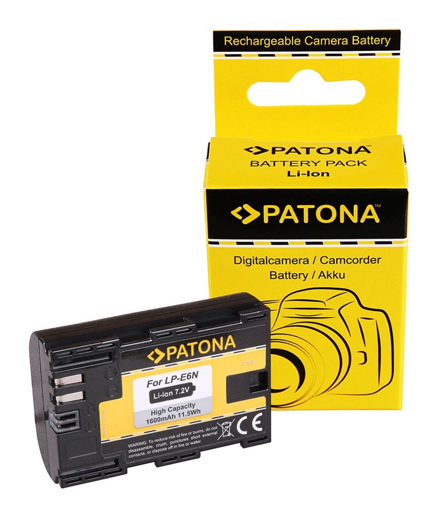 PATONA Akku für Canon LP-E6N EOS 5D 5D Mark II 5D Mark III 5DS 5DS R 60D 60Da