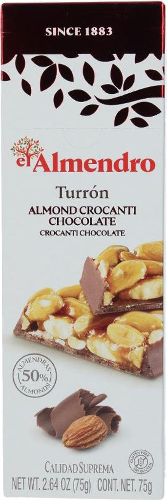 Almendro Turrón Mandelkrokant mit Vollmilchschokolade Produktbild 