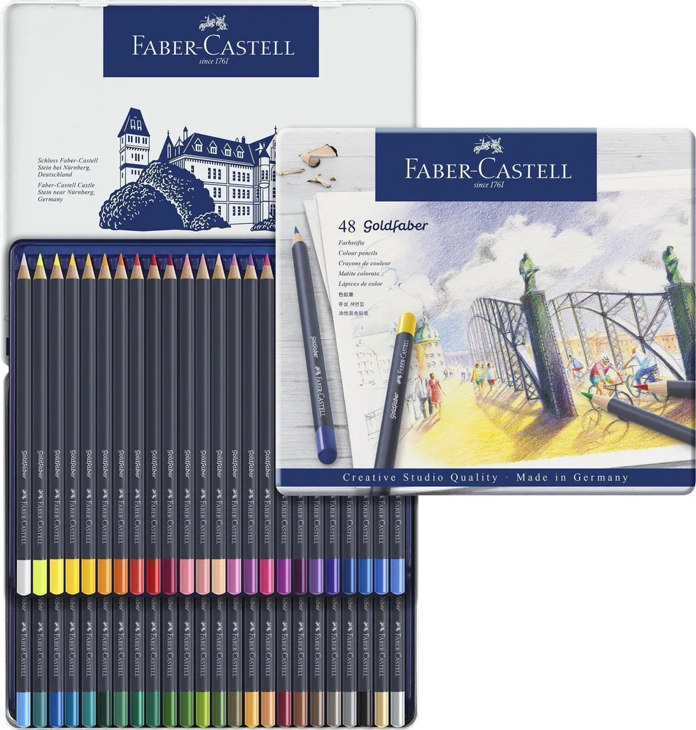 Set de dessin Goldfaber 48 crayons de couleur pour artistes et amateurs