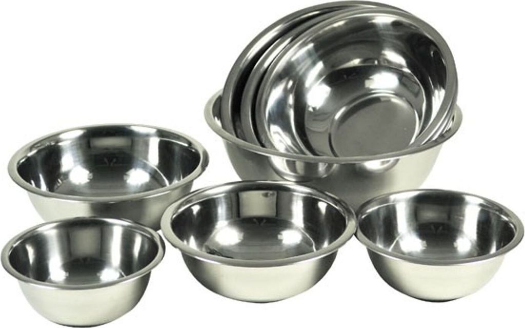 Edelstahl Rührschüsseln 8er-Set Salatschüssel Servierschüsseln Schüssel Schalen