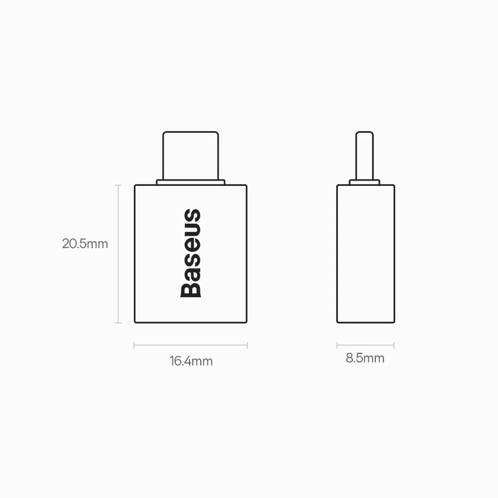 Adattatore USB C a USB A Baseus 10Gbps | Per Caricatore Auto e PC - 17
