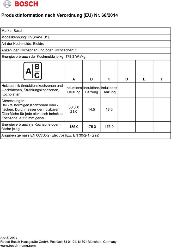 Bosch Induktionskochfeld 60 cm autark PVS645HB1E Produktbild 9