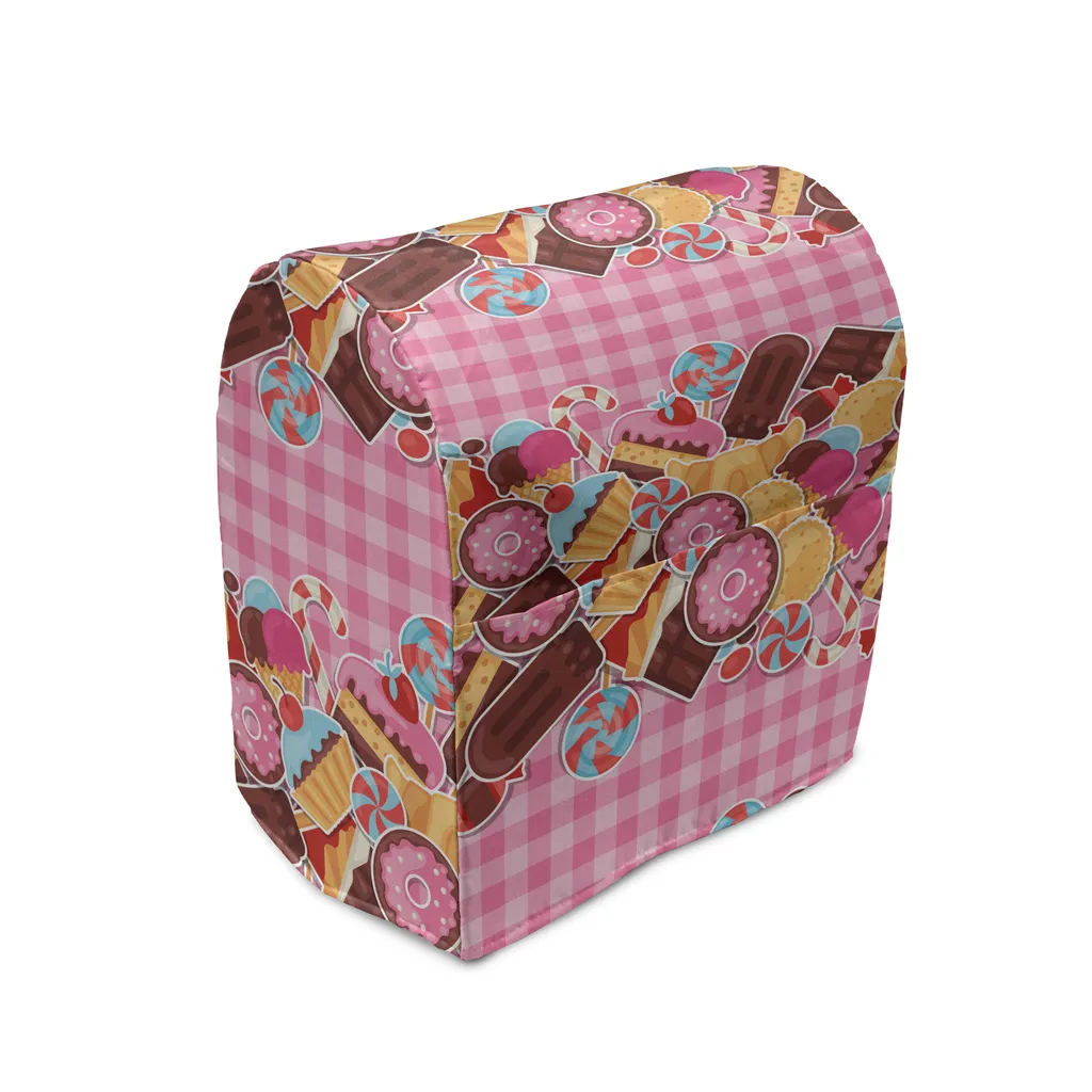 Couverture Mixeur de Cuisine Décorative Rose Motif Bonbons et Biscuits