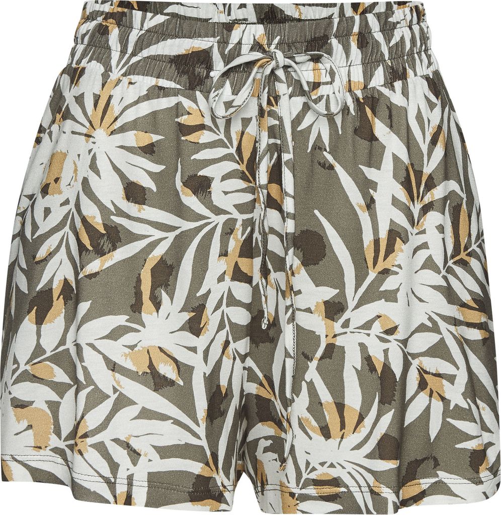 VIVANCE Shorts grün-creme bedruckt Größe 36
