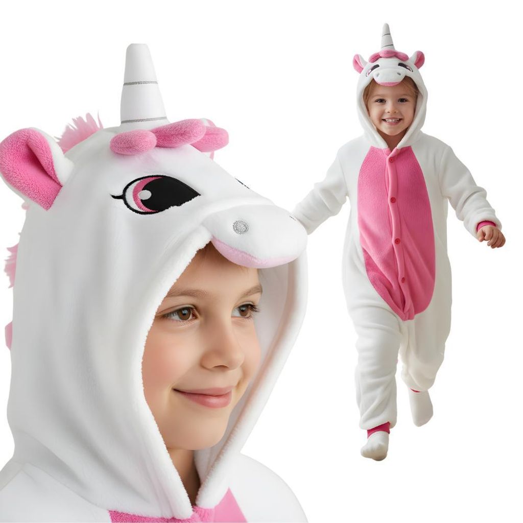 Piżama Onesie Kigurumi Kostium Przebranie Różowy Jednorożec Zdjęcie produktu 