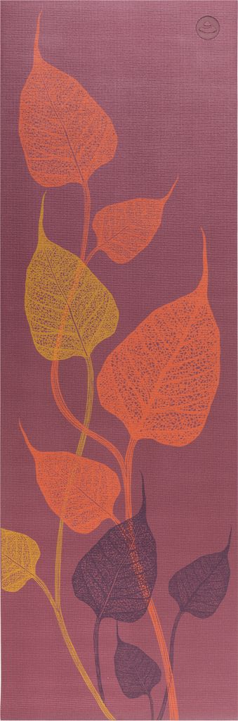 Design Yogamatte, LEAVES 3C, The Leela Collection red plum