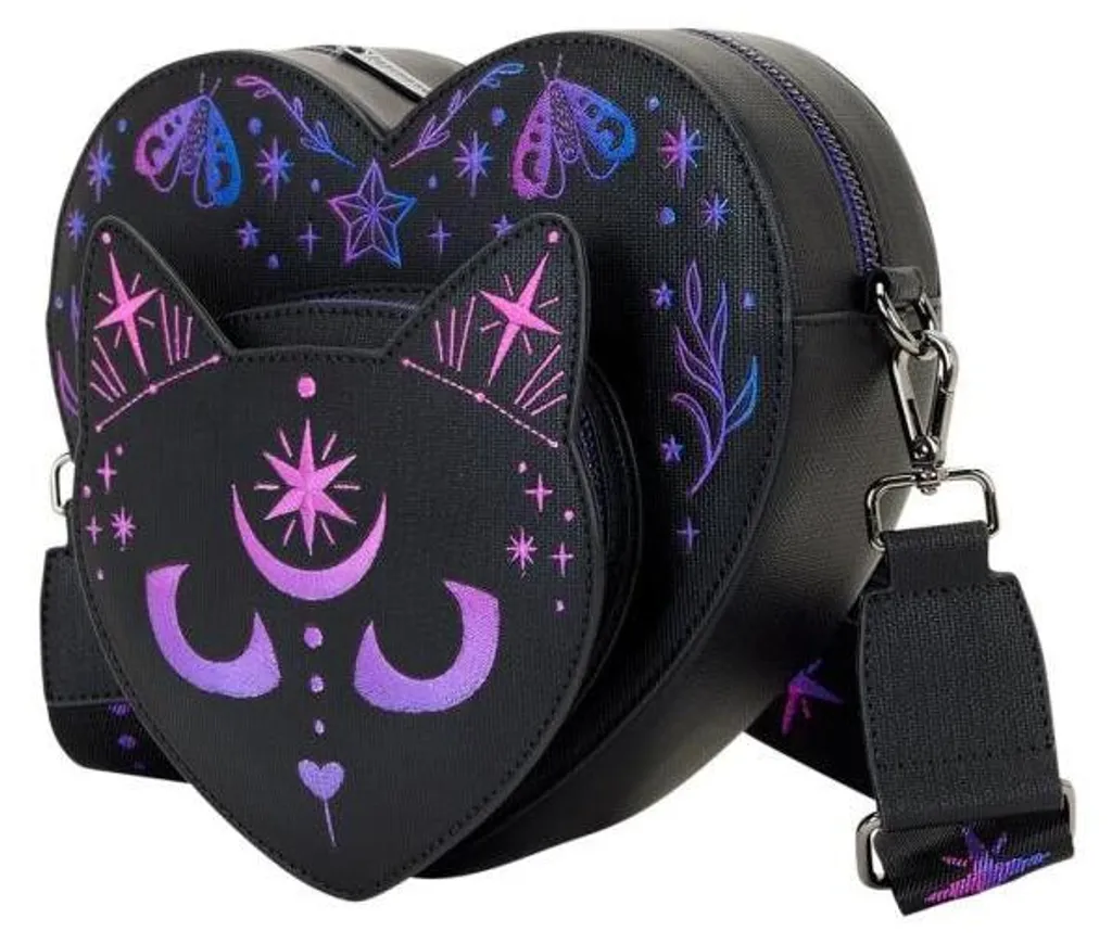 Sac à bandoulière Loungefly Neon Cat sac à main imprimé chat rétro
