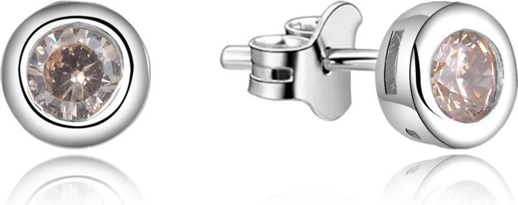 Boucles d'oreilles argentées brillantes anti-allergiques