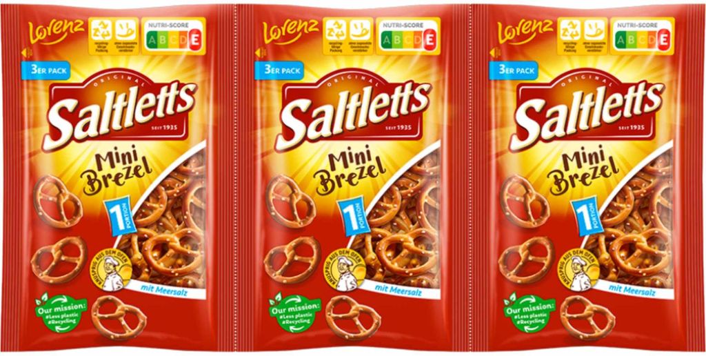 Lorenz Saltletts Mini Brezel (3x40g Packung)
