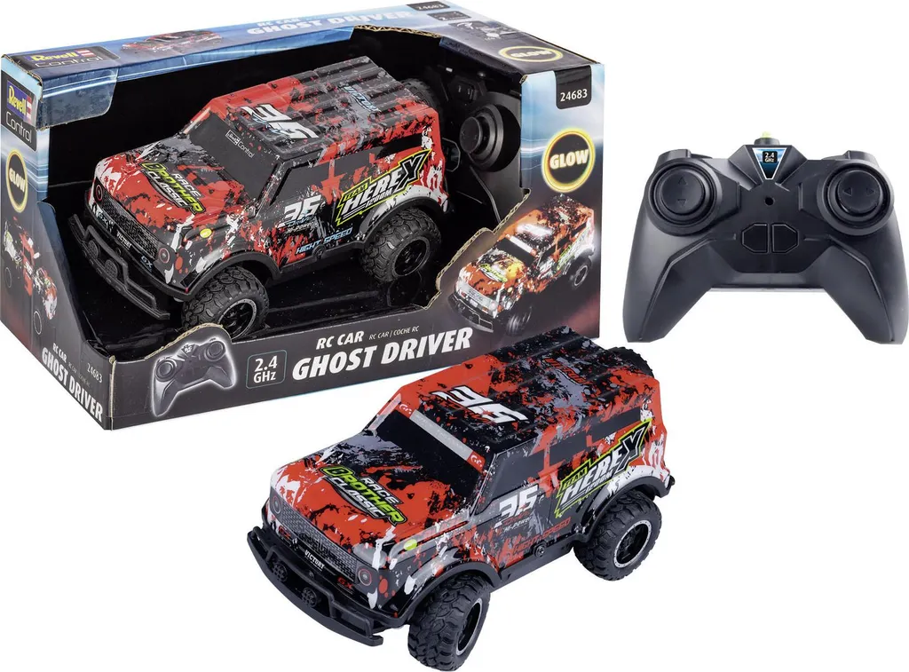 Revell Control Ghost Driver 1:22 Voiture de Course avec Effets Lumineux