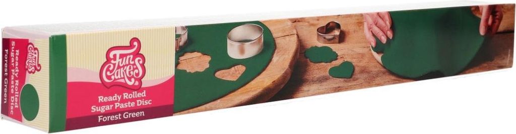 Funcakes Fertig Ausgerollte Fondantdecke Dunkelgrün (Forest Green)