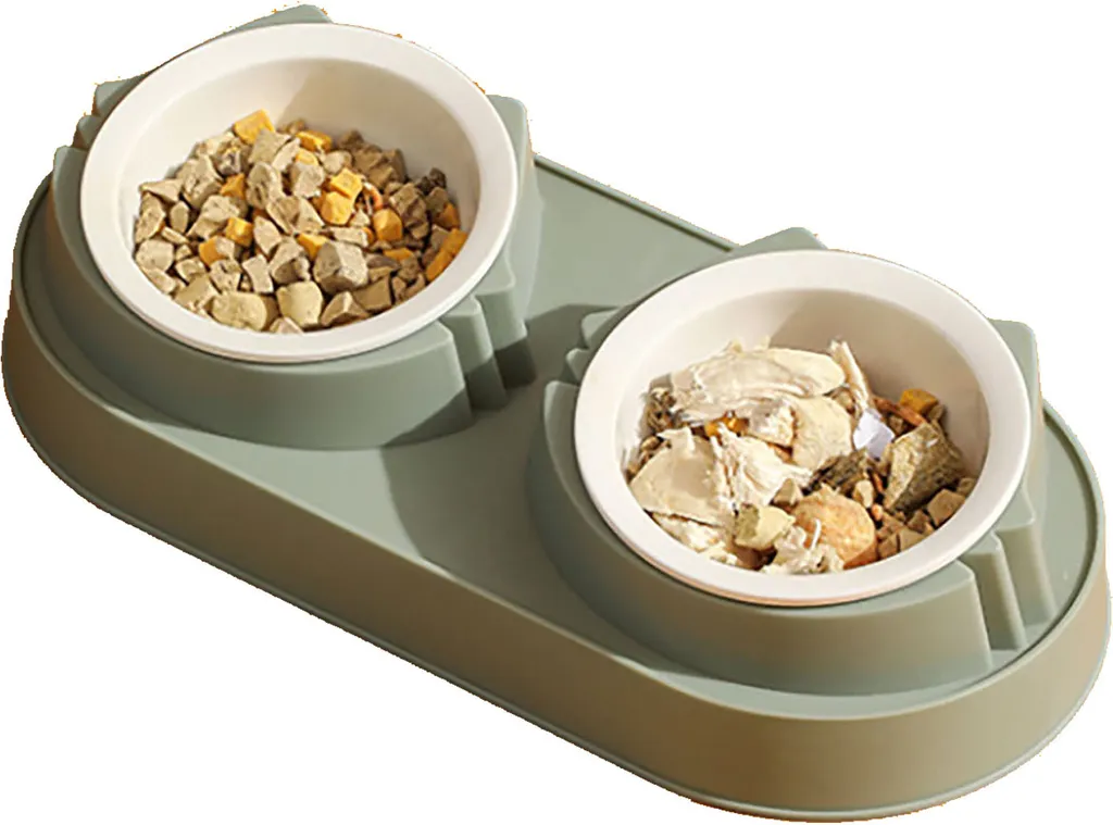 Station de Nourrissage Double Bol pour Repas Complets Chats et Chiens