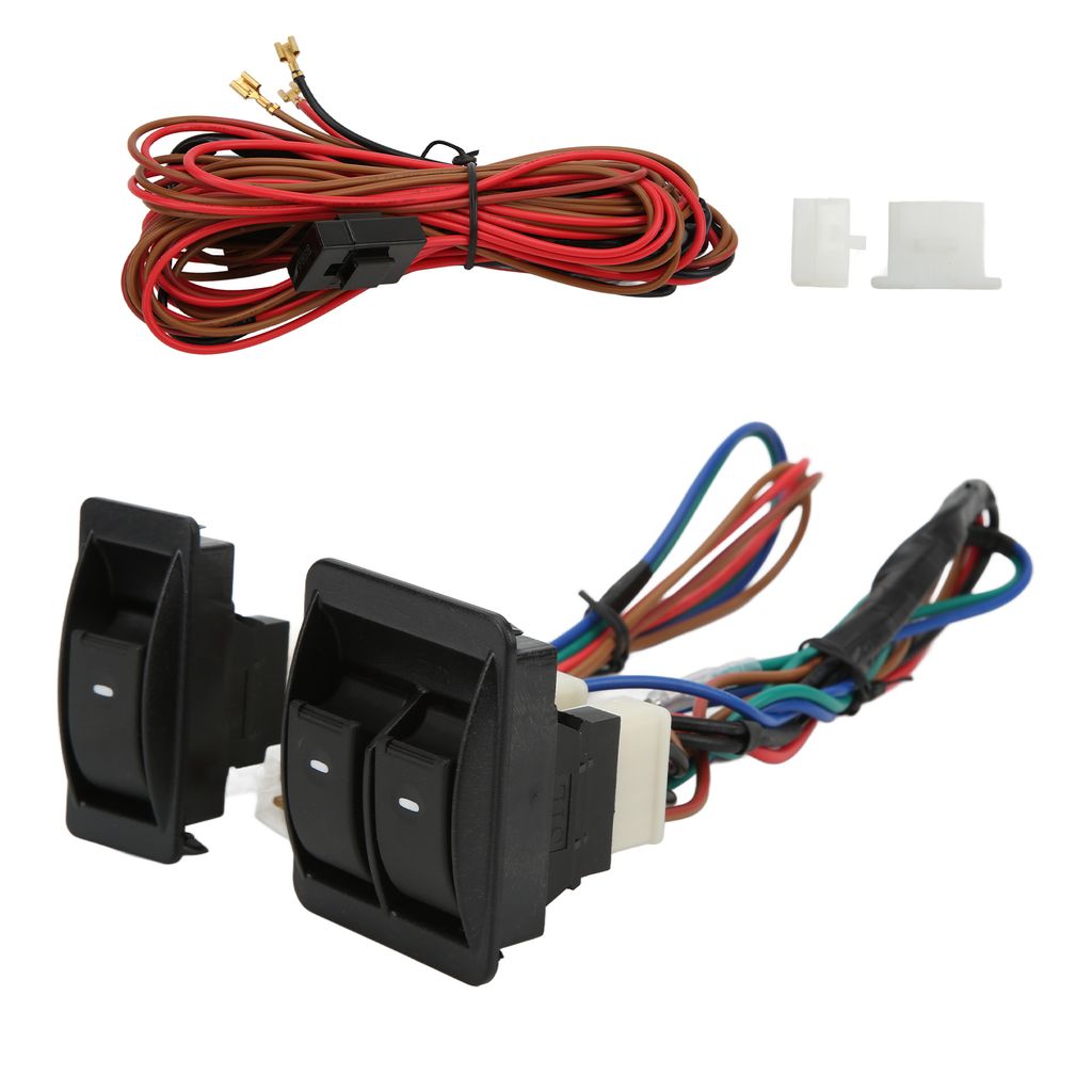 5 stücke Universal Auto Power Elektrische Fensterheber Schalter Regler Kits mit Kabelbaum für 2 Türen