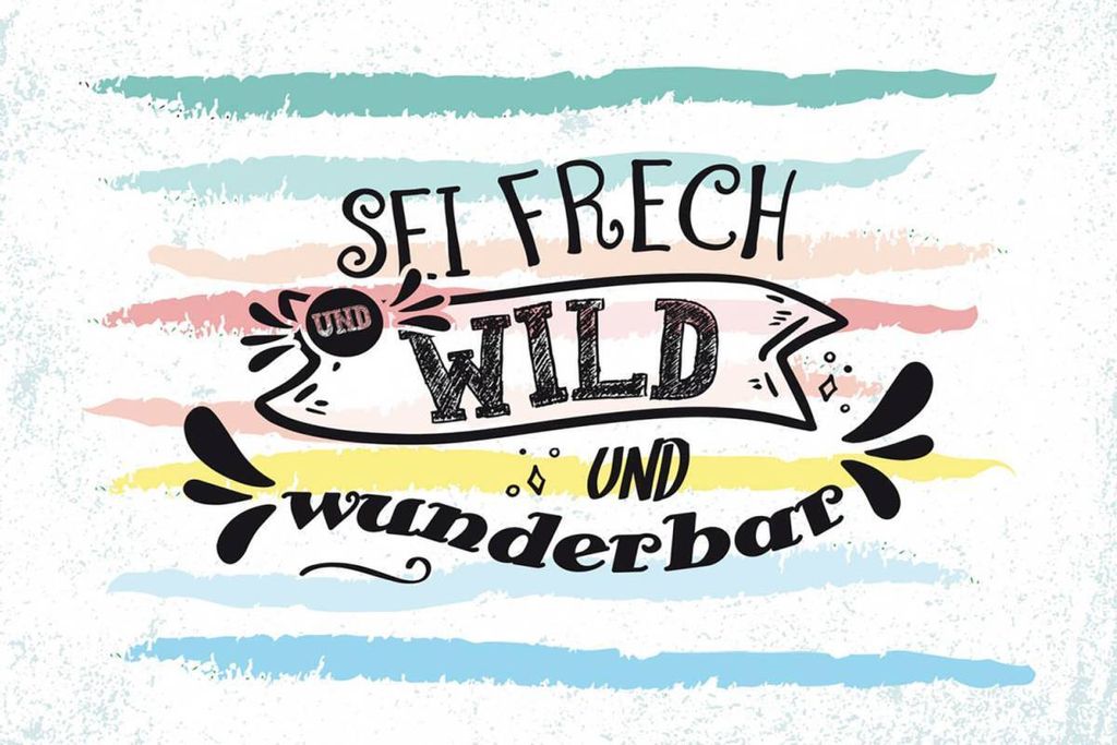 vianmo Holzschild 12x18 cm sei frech wild wunderbar