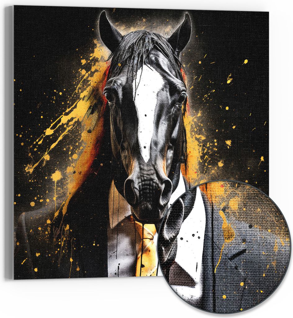 DEQOART Hybrid Leinwand Bild 30x30 cm 'Wilder Anzugträger' Produktbild 