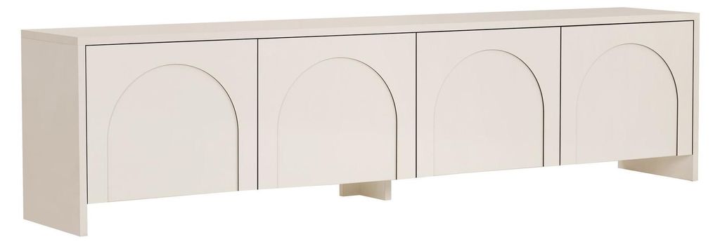 Meuble TV en bois "Aurelia" - 180 x 32 x 45 cm - Crème Image du produit 