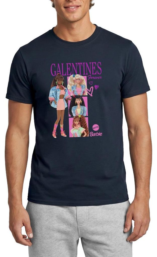 Spreadshirt Barbie Galentines Forever Design Männer T-Shirt, 3XL, Navy