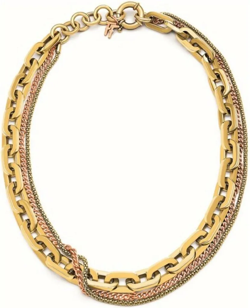 Folli Follie 1N14T067YYB Collana Oro Donna 30cm - Must-Have Stagione