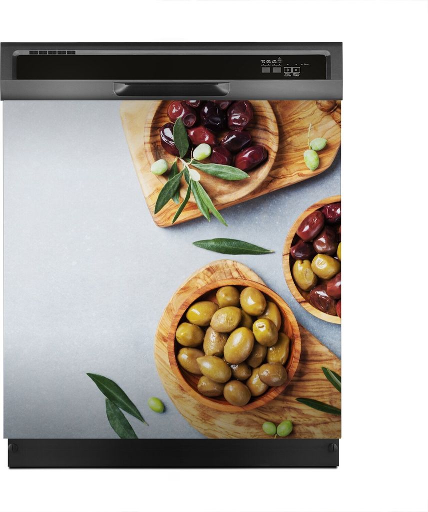 Aufkleber sticker 60x60 cm Dekorative folie Spülmaschine - Oliven Motive