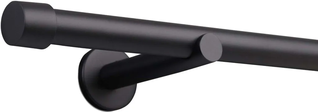 Bastone Tende 25mm Nero Opaco Deco-Raum 370cm - Stile su Misura