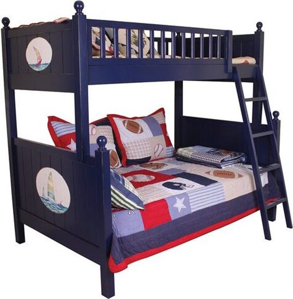 Etagenbett Hoch Blau 190 x 120 x 165 cm JVmoebel