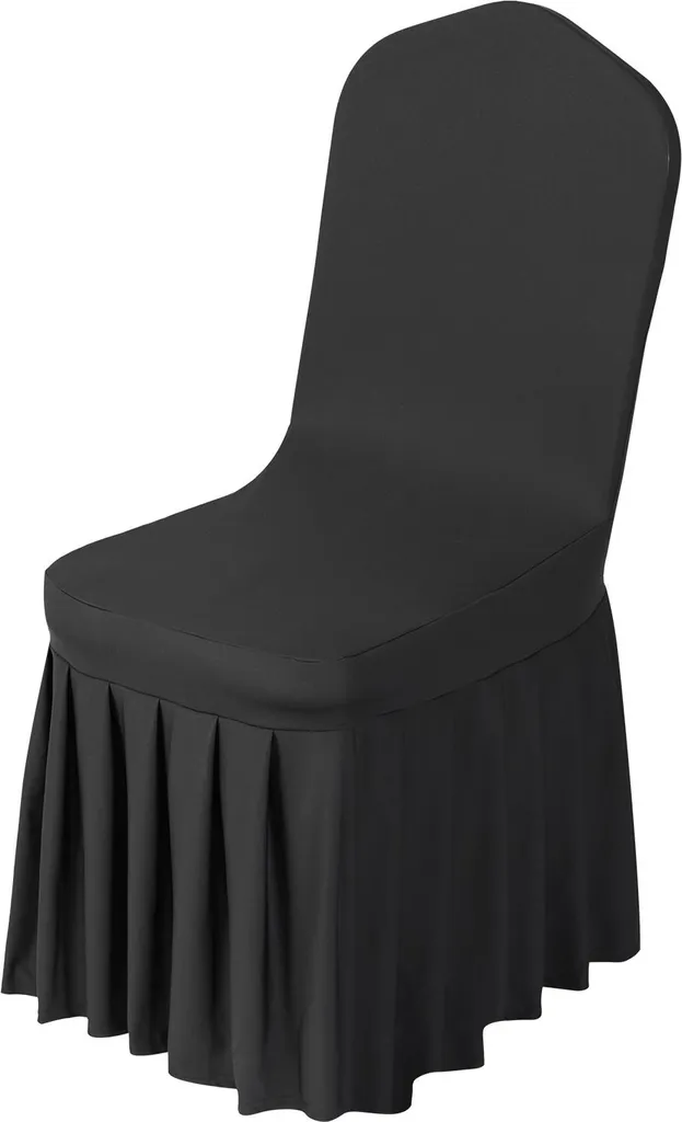 Housse de Chaise Extensible Noire pour Banquet et Mariage - Lot de 30