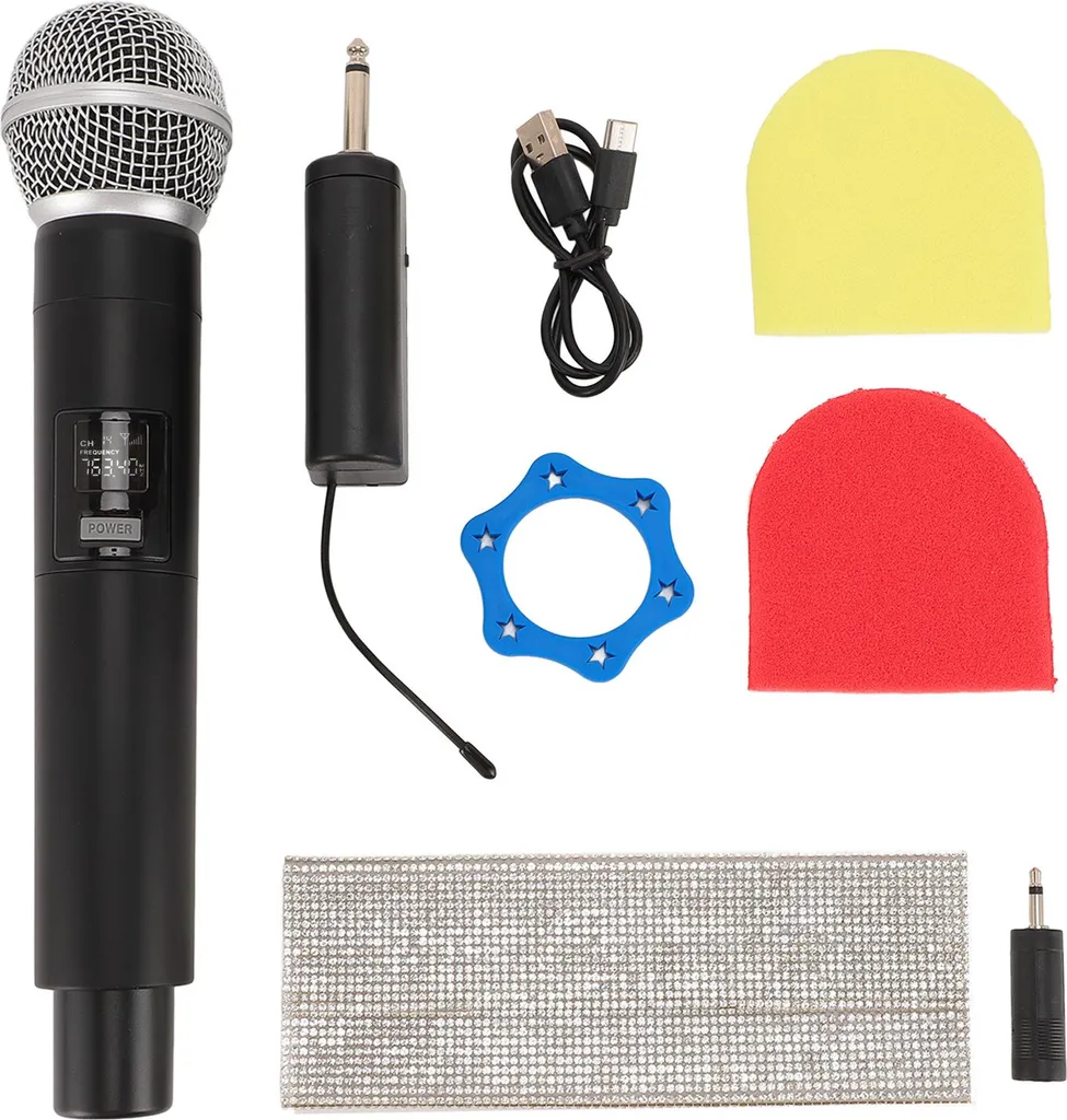 Système de micro VHF rechargeable pour karaoké KTV et studio de musique