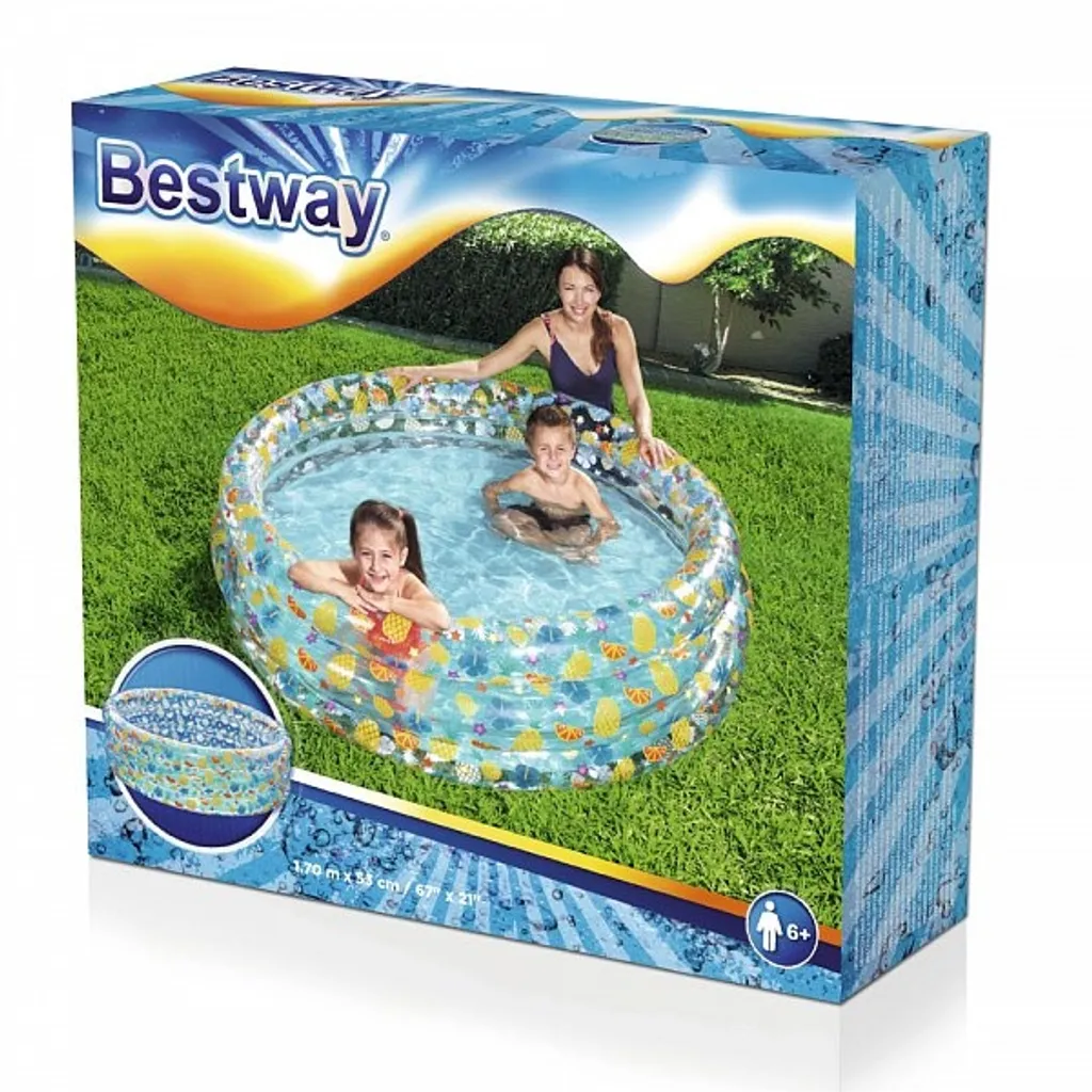 Piscina Gonfiabile Sea Life Bestway 51048 | 170x53cm per Famiglie - 33